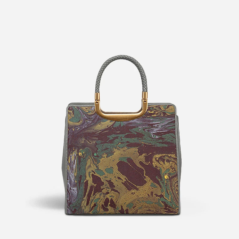 Xiangyunsha Silk Tote Bag Heavy Satin Luxury Women Handbag - SinoCultural