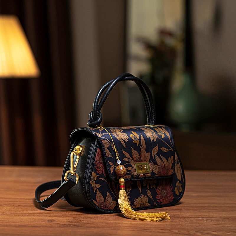 Fragrant Cloud Silk Saddle Bag - SinoCultural