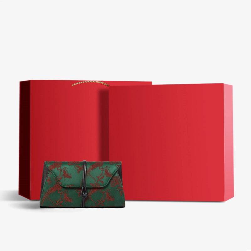Xiangyunsha Silk Vintage New Chinese-Style Evening Clutch Wallet - SinoCultural