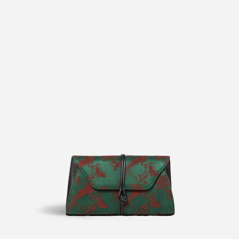 Xiangyunsha Silk Vintage New Chinese-Style Evening Clutch Wallet - SinoCultural
