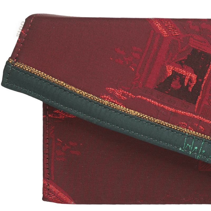 Ultra-Light Envelope Clutch Handbag in Recycled Fabric with Hualuo Silk 216g - SinoCultural -- GD1202 - 