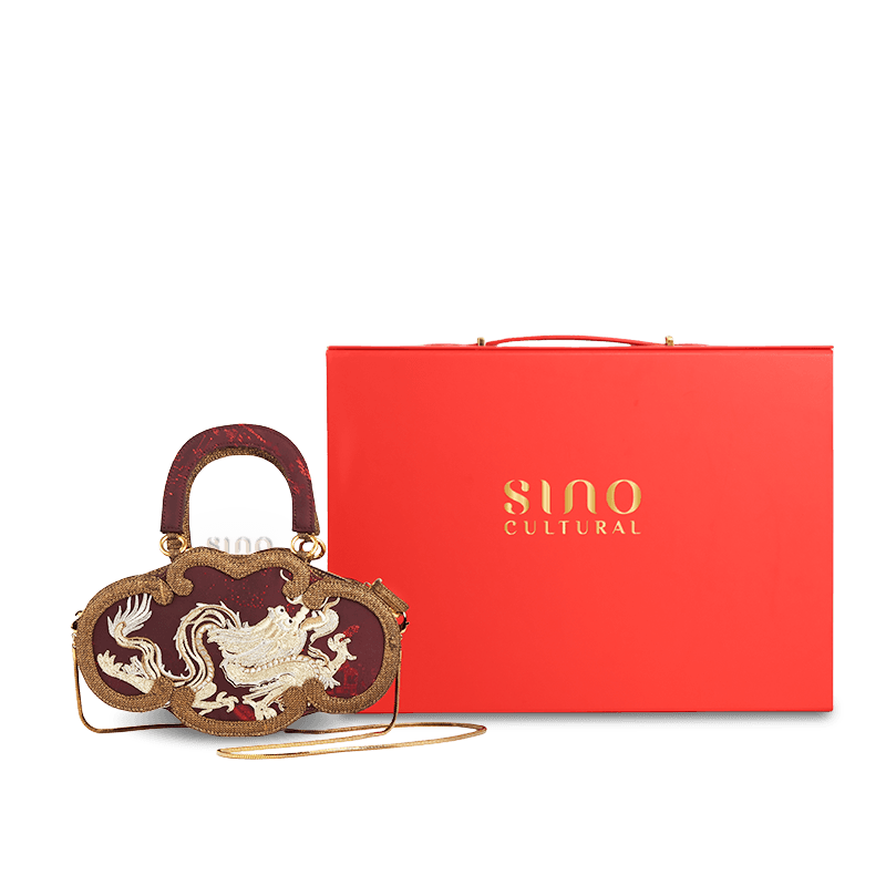 Ultra-Light Ruyi Loong Embroidery Handbag – Recycled Fabric with Hualuo Silk 205g - SinoCultural