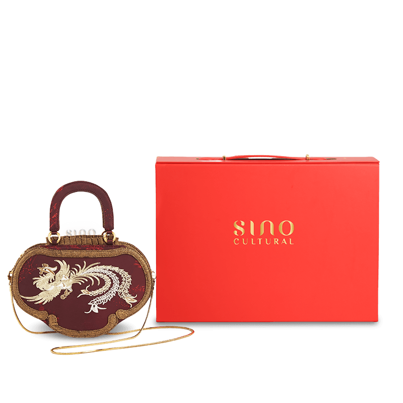 Ultra-Light Ruyi Phoenix Embroidery Handbag Recycled Fabric with Hualuo Silk 205g - SinoCultural