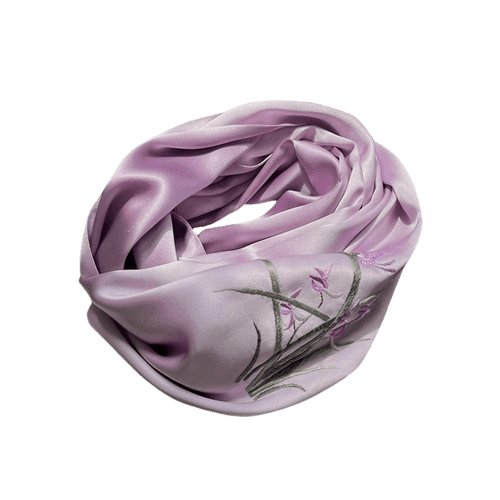 Handprinted Silk Scarf 016