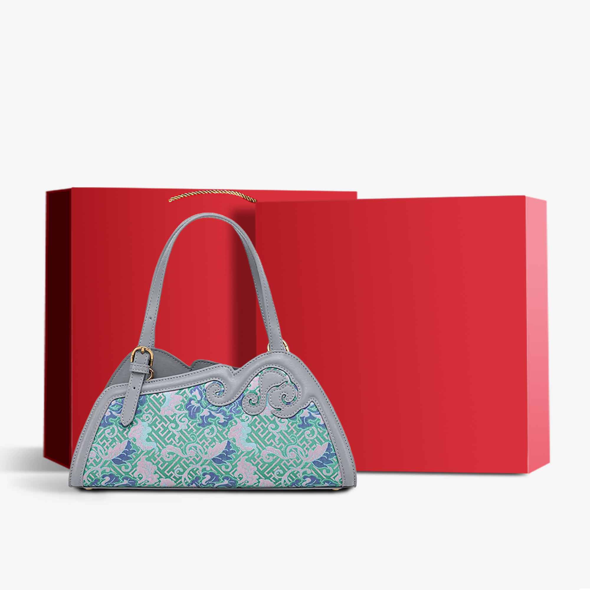 Fragrant Cloud Silk Song Brocade Cloud Handbag-KM-0218-M1-g-SinoCultural