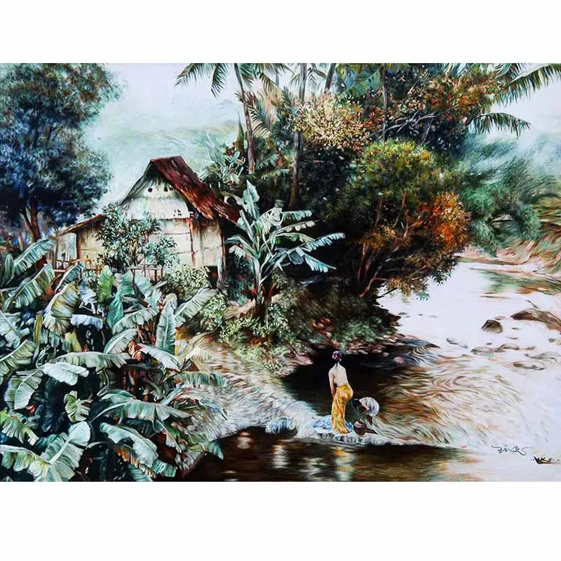 SinoCultural 'Lingnan Countryside' Embroidery | Enchanting Water Town Scenery | Master Wang Xinyuan