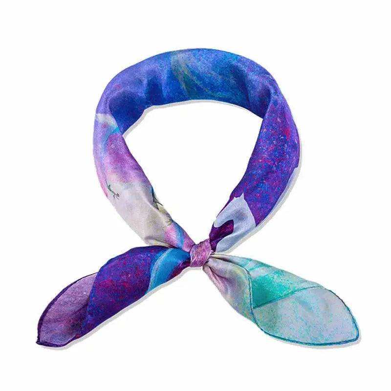 Mulberry Silk Resilience Square Silk Scarf Let Dreams Lead 53x53cm - SinoCultural