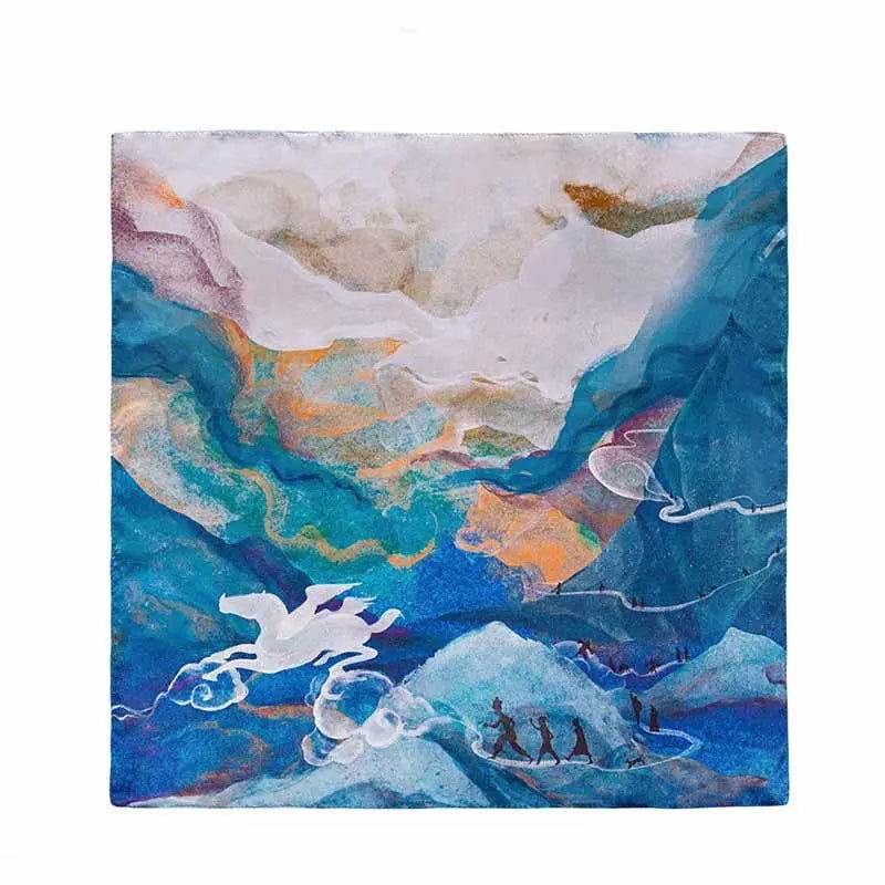 Mulberry Silk Resilience Square Silk Scarf Let Dreams Lead 53x53cm - SinoCultural