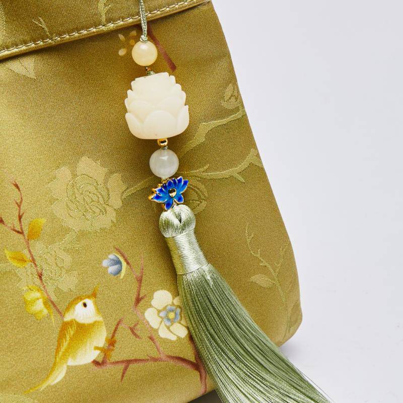 New Chinese Style Mulberry Silk Bucket Bag - SinoCultural