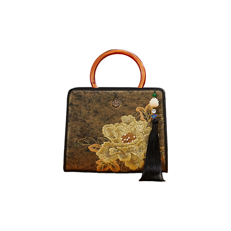 Embroidery Nishijin Weave Chinese Style Retro Handbag - SinoCultural