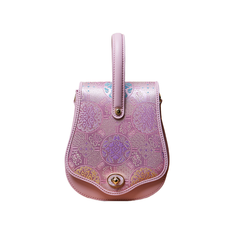 Brocade Jacquard Butterfly Designer Saddle Bag - SinoCultural