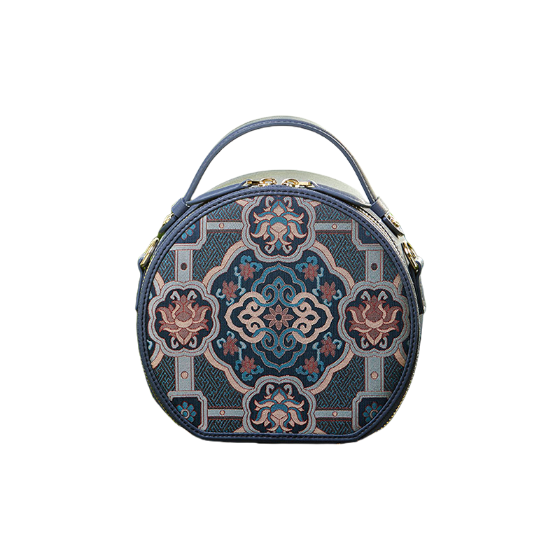 Song Brocade Silk Vintage Round Bag