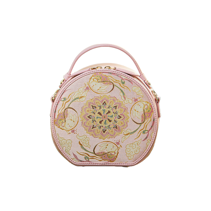 Song Brocade Silk Vintage Round Bag