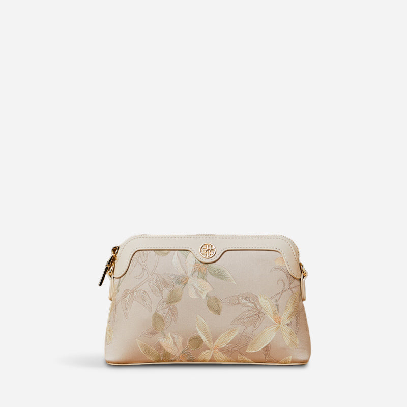 Mulberry Silk Leather Exquisite Jacquard Clutch Bag