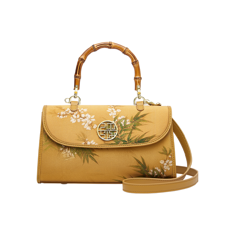 Mulberry Silk Handcrafted Elegance Bamboo Handbag - SinoCultural