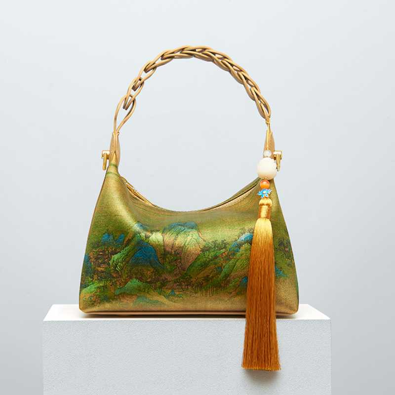 Fragrant Cloud Silk Handcrafted Shoulder Bag-Shoulder Bag-SinoCultural-SinoCultural