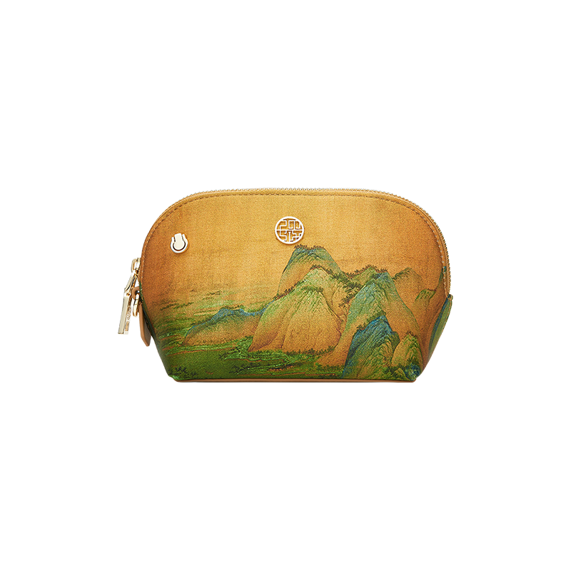 Chinese Ancient Painting Mulberry Silk Luxury Clutch Bag Wallet