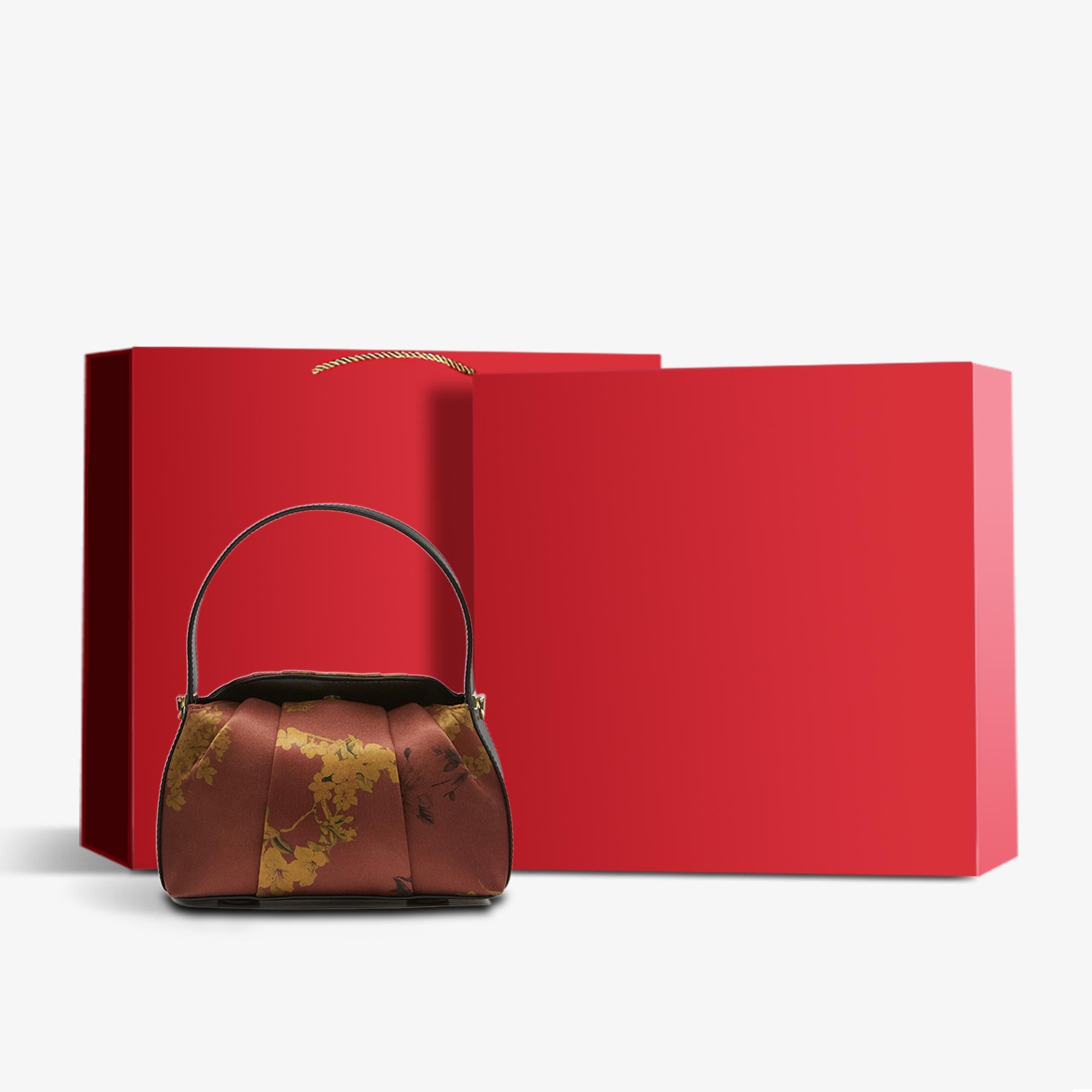 Fragrant Cloud Silk Retro Crossbody Handbag-Shoulder Bag-SinoCultural-Red-Bag with Gift Box-P170205A01-g-SinoCultural