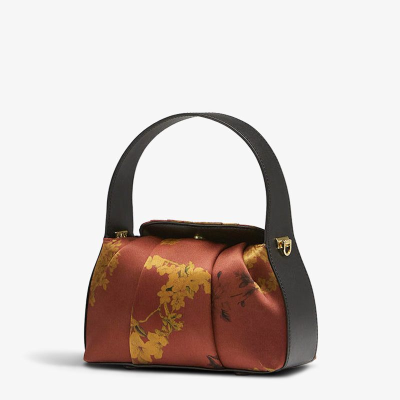 Fragrant Cloud Silk Retro Crossbody Handbag-Shoulder Bag-SinoCultural-Red-Single Bag-P170205A01-SinoCultural