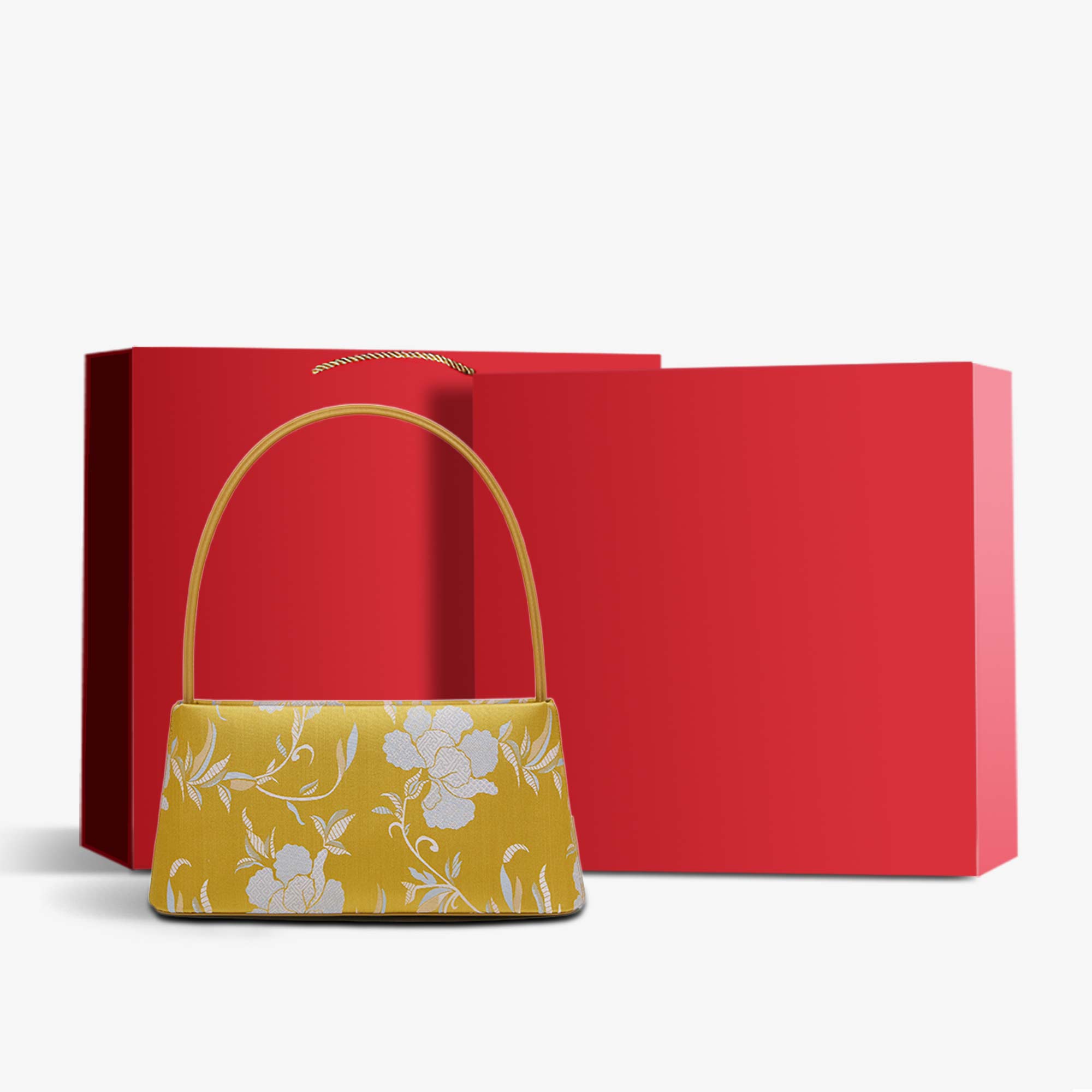 Song Brocade Mulberry Silk Shoulder Handbag