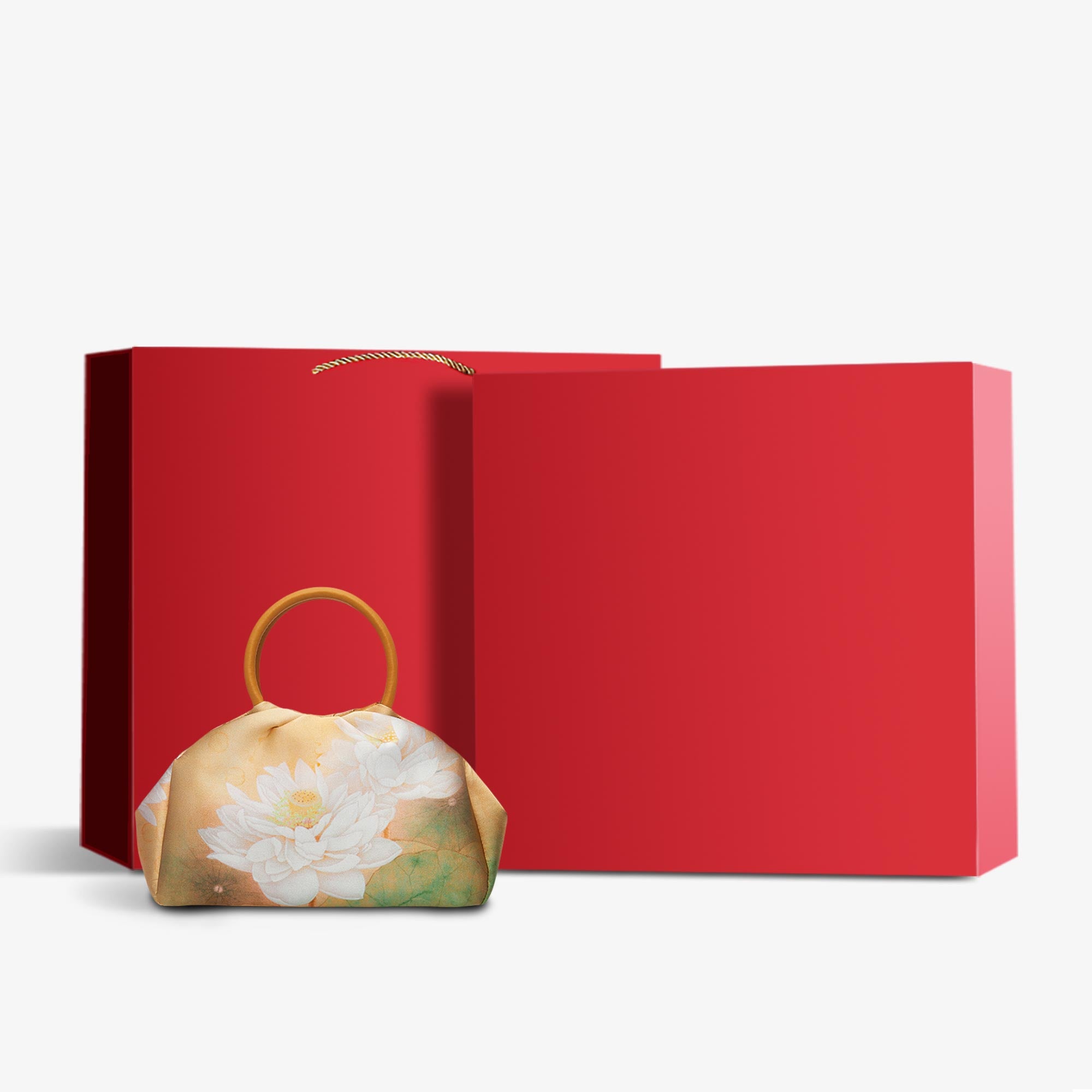 Chinese Mulberry Silk Handcrafted Handbag-Handbag-SinoCultural-Khaki-Bag with Gift Box-P220291-1-g-SinoCultural