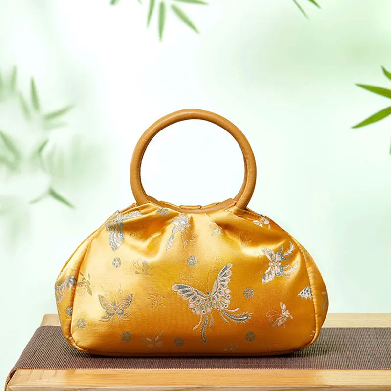 Brocade Jacquard New Chinese Style Handcrafted Handbag