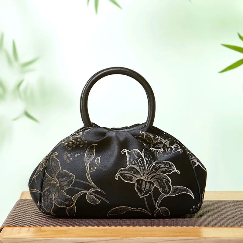 Brocade Jacquard New Chinese Style Handcrafted Handbag