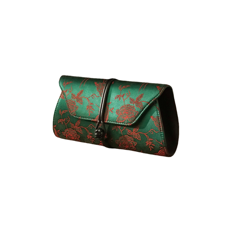 Xiangyunsha Silk Vintage New Chinese-Style Evening Clutch Wallet - SinoCultural