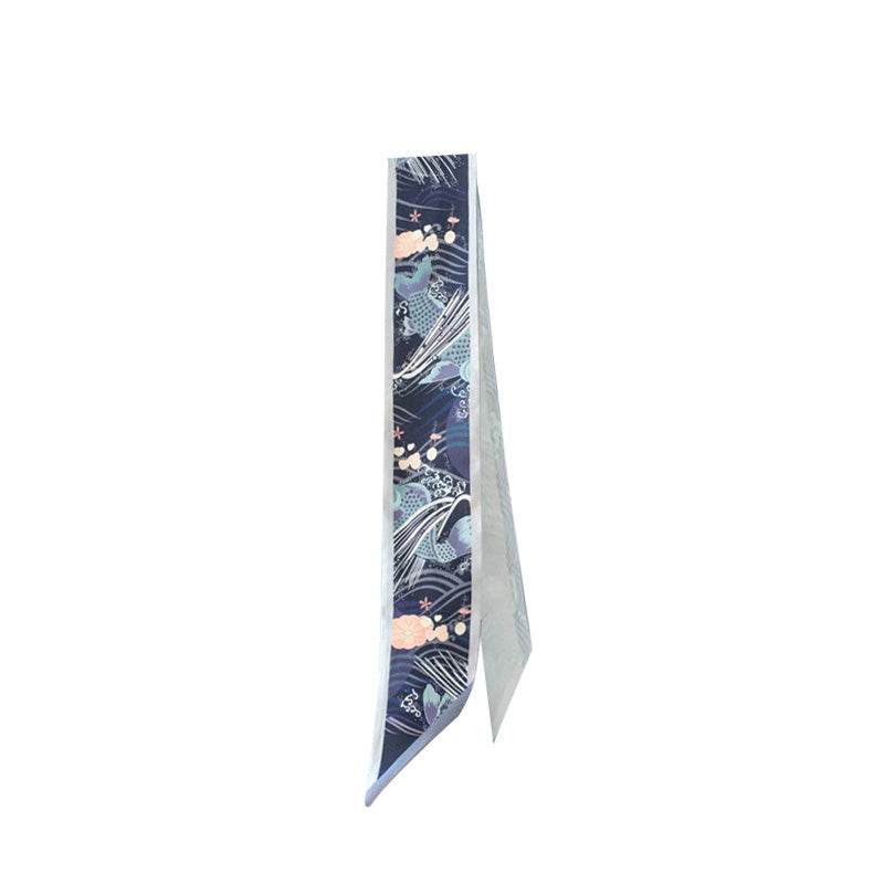 Mulberry Silk 14 Momme Elegant Silk Twilly Headband 120x5.8 cm - SinoCultural
