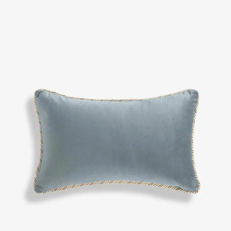 Chinoiserie Short Plush Lumbar Pillow Blue and White Whispers - SinoCultural