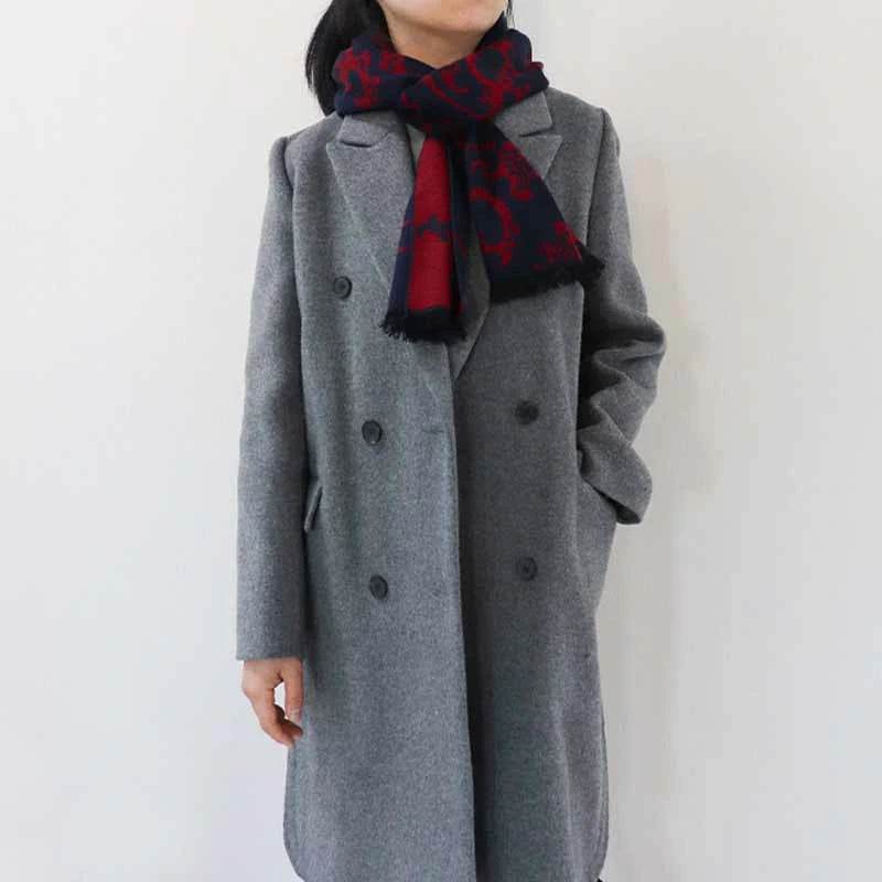Luxurious Silk Velvet Autumn-Winter Scarf Cloud Pattern 30x180cm - SinoCultural