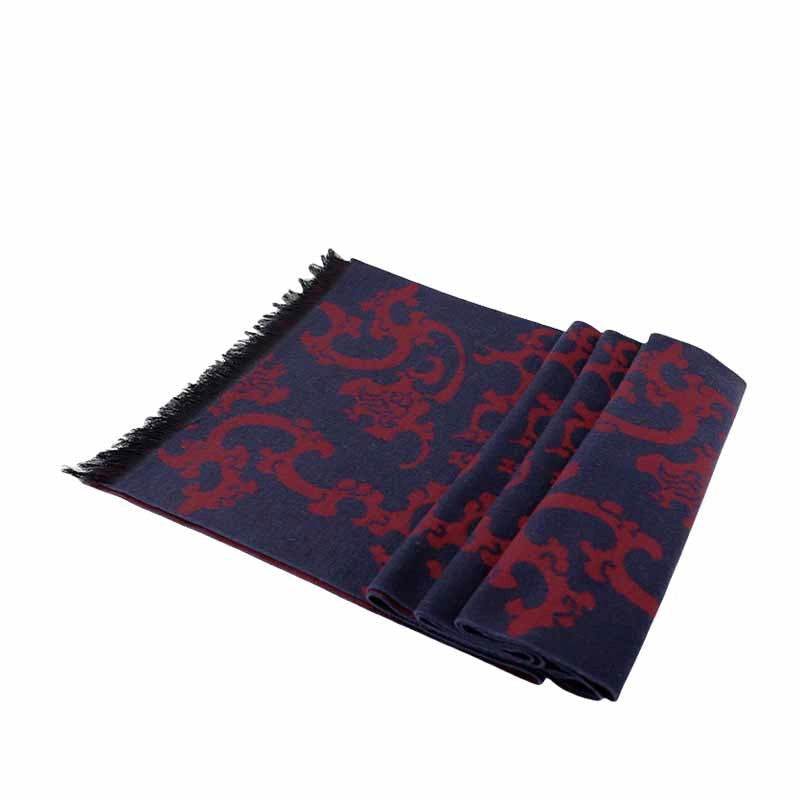 Luxurious Silk Velvet Autumn-Winter Scarf Cloud Pattern 30x180cm - SinoCultural