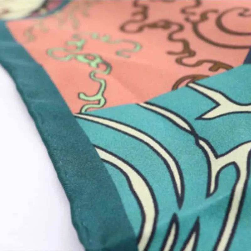 Vintage Silk and Wool Scarf Cloud Pattern 87x87cm & 100x100cm - SinoCultural