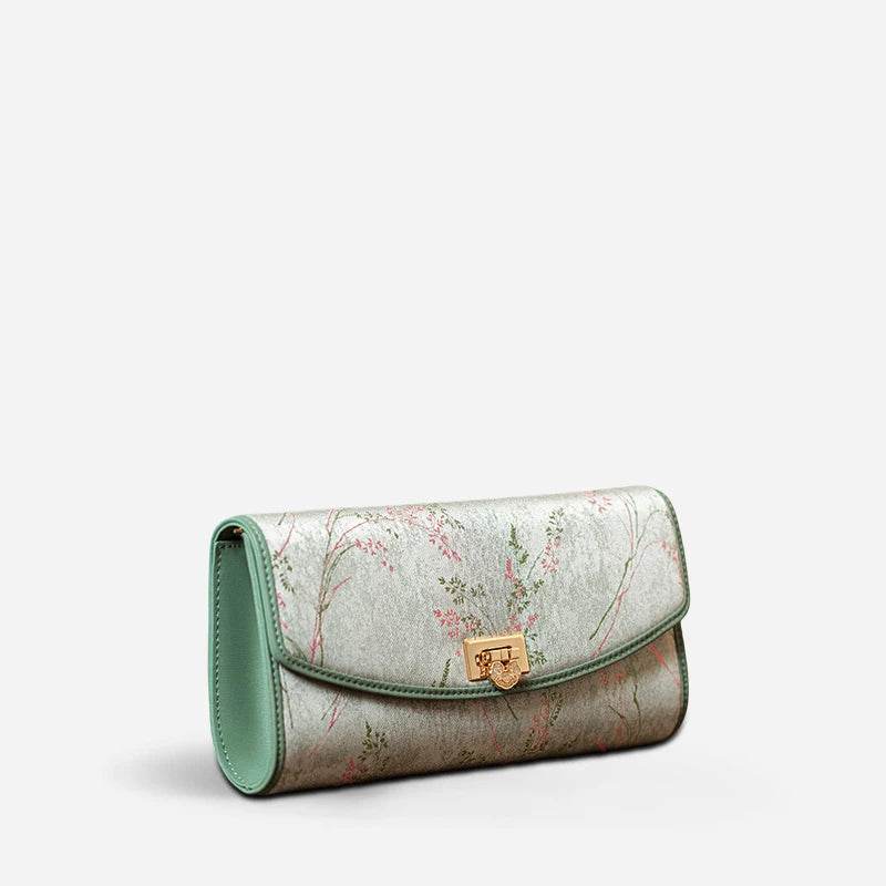 Song Brocade Color-Woven Silk Clutch Bag Evening Bag - SinoCultural -- KM-0227-M2 - 