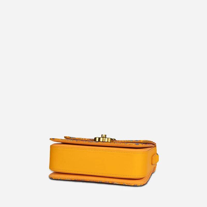 Song Brocade Leather Luxurious Clutch Handbag - SinoCultural