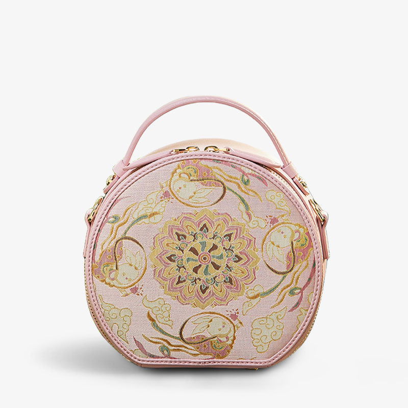 Song Brocade Silk Vintage Round Bag - SinoCultural