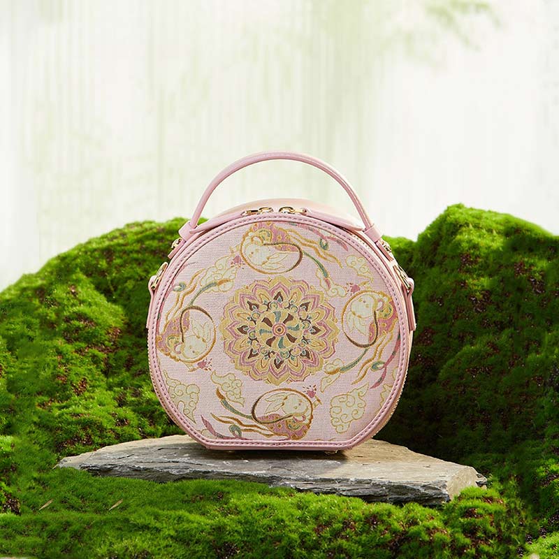 Song Brocade Silk Vintage Round Bag - SinoCultural