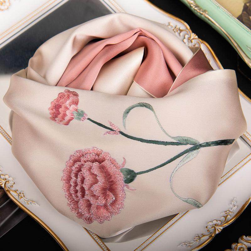 Handcrafted Suzhou Embroidery Silk Scarf 100% Mulberry Silk 155x35cm - SinoCultural