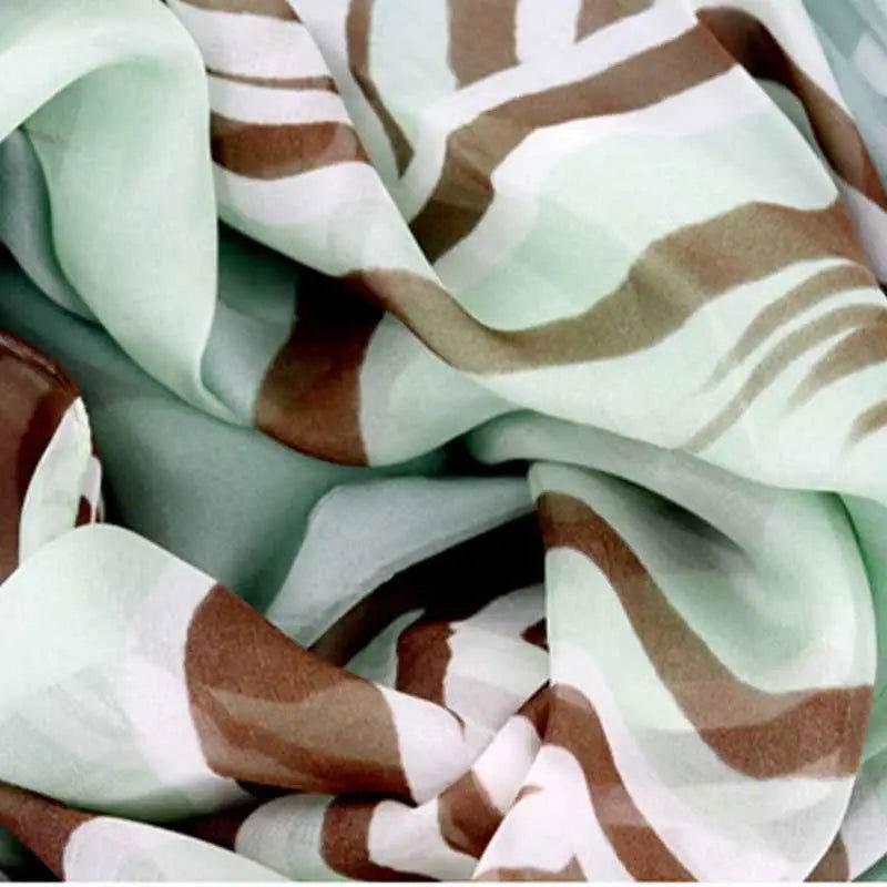 100% Mulberry Silk Oversized Green Silk Scarf 180x110cm - SinoCultural
