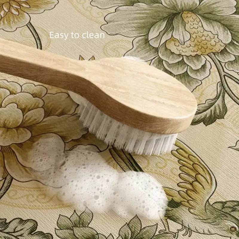 Chinoiserie Absorbent Bathroom Mat Anti-Slip Fan-Shaped Rug - SinoCultural