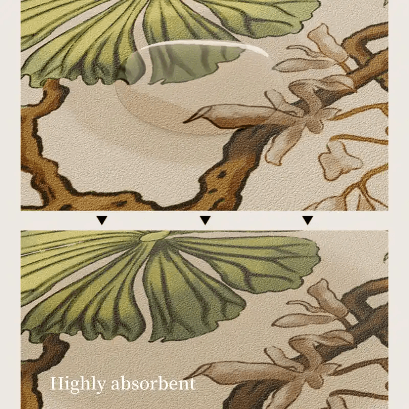 Chinoiserie Retro Spring Floral Tea Table Drying Mat - SinoCultural