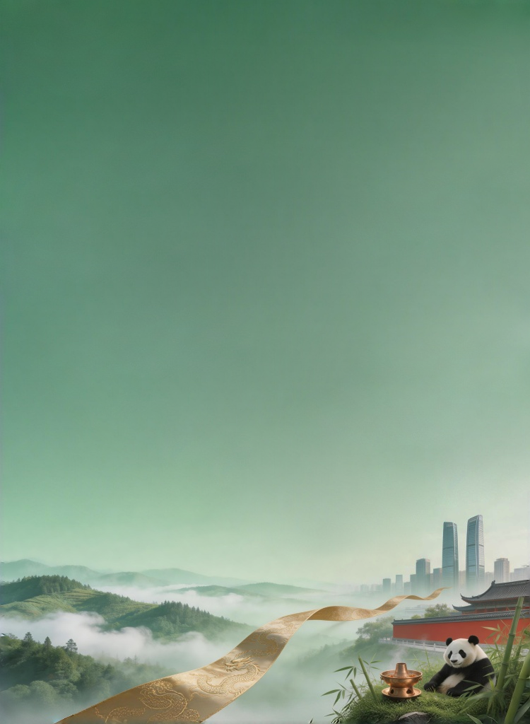 Chengdu travel guide 2026 banner featuring Sichuan mountains, panda, city skyline and Shu brocade cultural imagery.