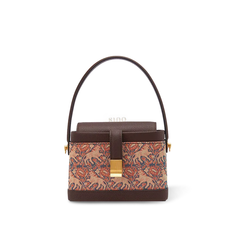 Brown Shu Brocade sling bag showcasing legendary silk artistry.
