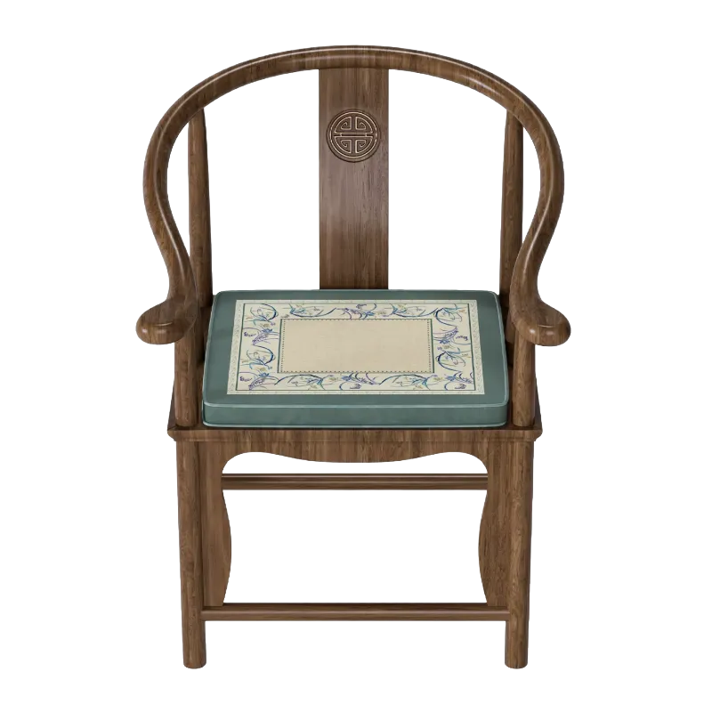 Summer blue chair cushion for dining chair.