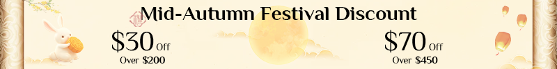 Mid-Autumn Festival discount: $30 off $200+, $70 off $450+.