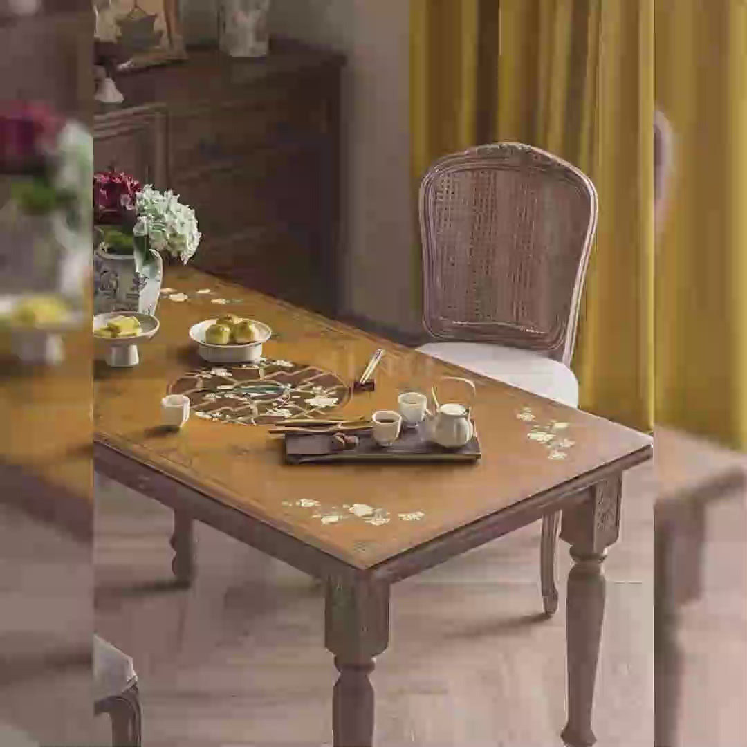 Chinoiserie Leather Waterproof Oil-proof Dining Table Mat