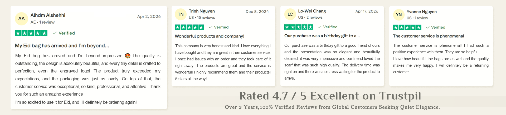 SinoCultural customer review highlights featuring verified five-star feedback and a 4.7 out of 5 Trustpilot rating.